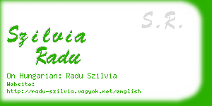 szilvia radu business card